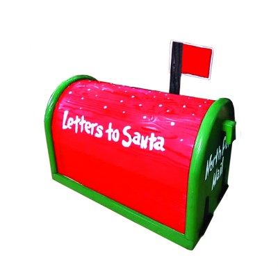 Custom Christmas Decorative Solid Wood Santa Mail box Outdoor