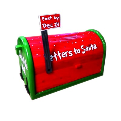 Custom Special Design Wooden Santa Mailbox Outdoor