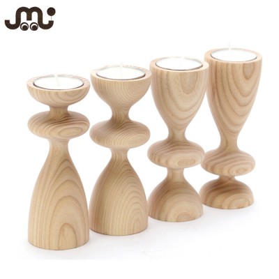 Top quality new design unfinished round wooden candle stick