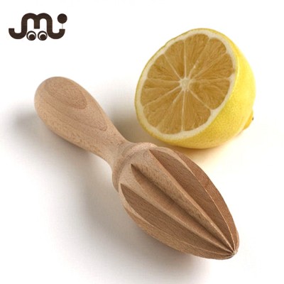 Factory customized unfinished wooden reamer,simple handy wooden lemon reamer