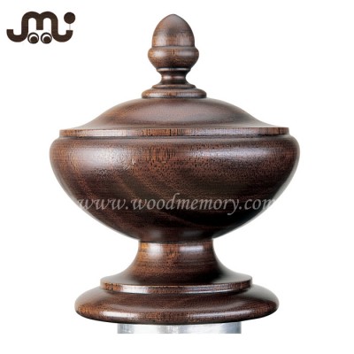 Polished wooden curtain rod end cap,high quality wooden curtain pole end cap