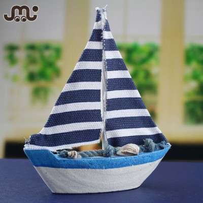 handmade carved wooden sailboat,mediterranean style small wooden sailboat model