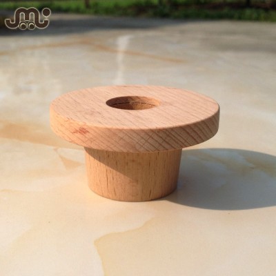 Classical natural unfinished screw wooden lid