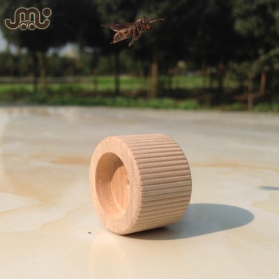 High quality striped small round wooden cap,custom stylish wooden bottle cap