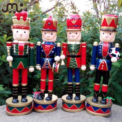 Cute military band soldier nutcracker,Memory handmade wooden decoration nutcracker